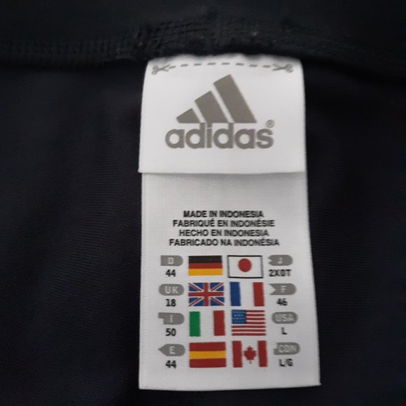 Adidas Y2K Yoga Pants Cropped Wide Leg Vintage 2010 Size Large - Picture 4 of 5